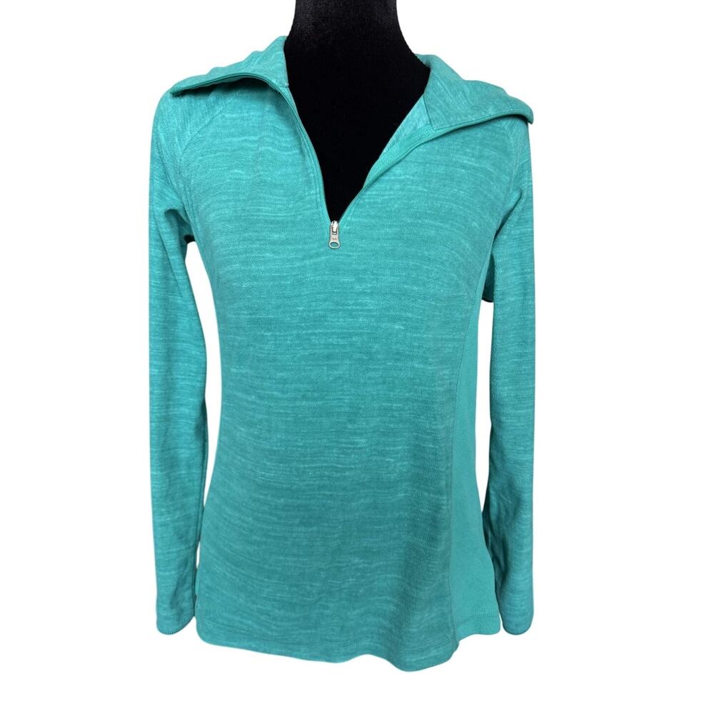 Columbia Quarter 1/4 Zip Fleece Pullover Turquoise Mock Neck Gorpcore Small